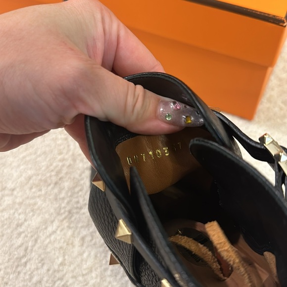 Valentino Rockstud Boots Sz 37 Black - Picture 10 of 10